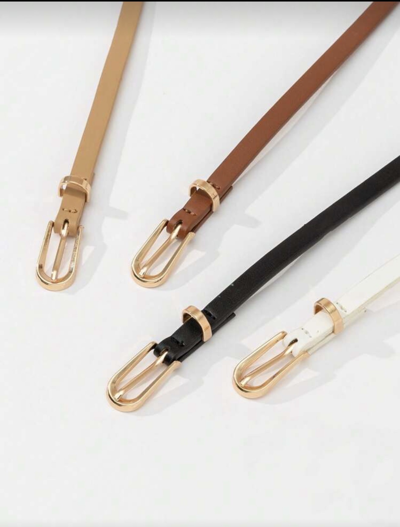 4 pièces Ceinture de taille dorée clair