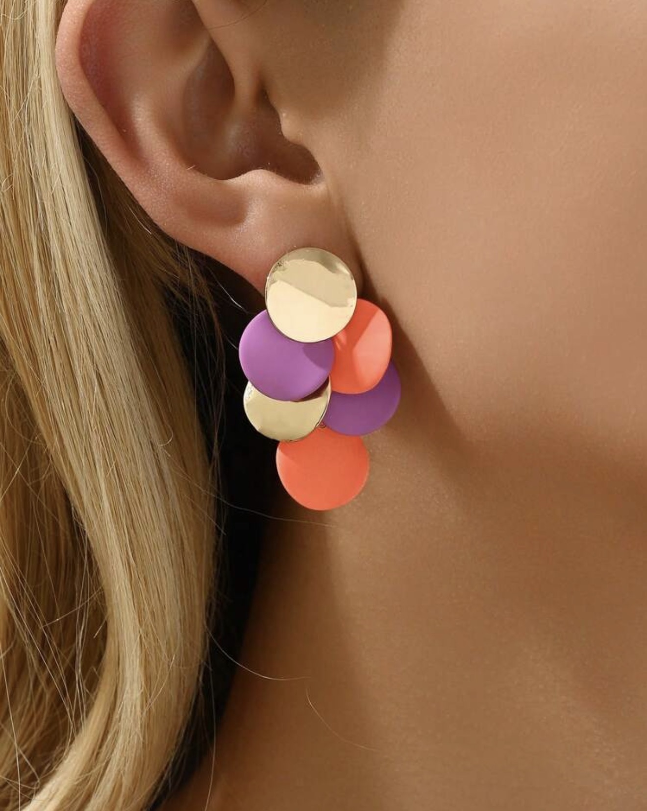 2 pièces Boucles d'oreilles artisanales minimalistes