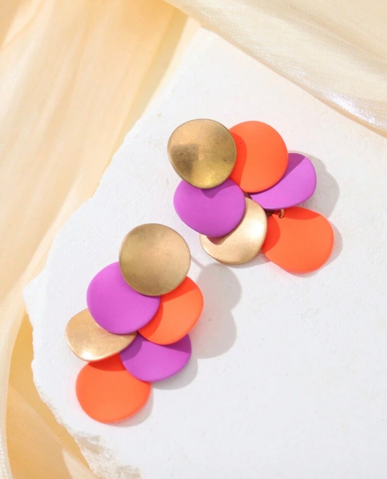 2 pièces Boucles d'oreilles artisanales minimalistes