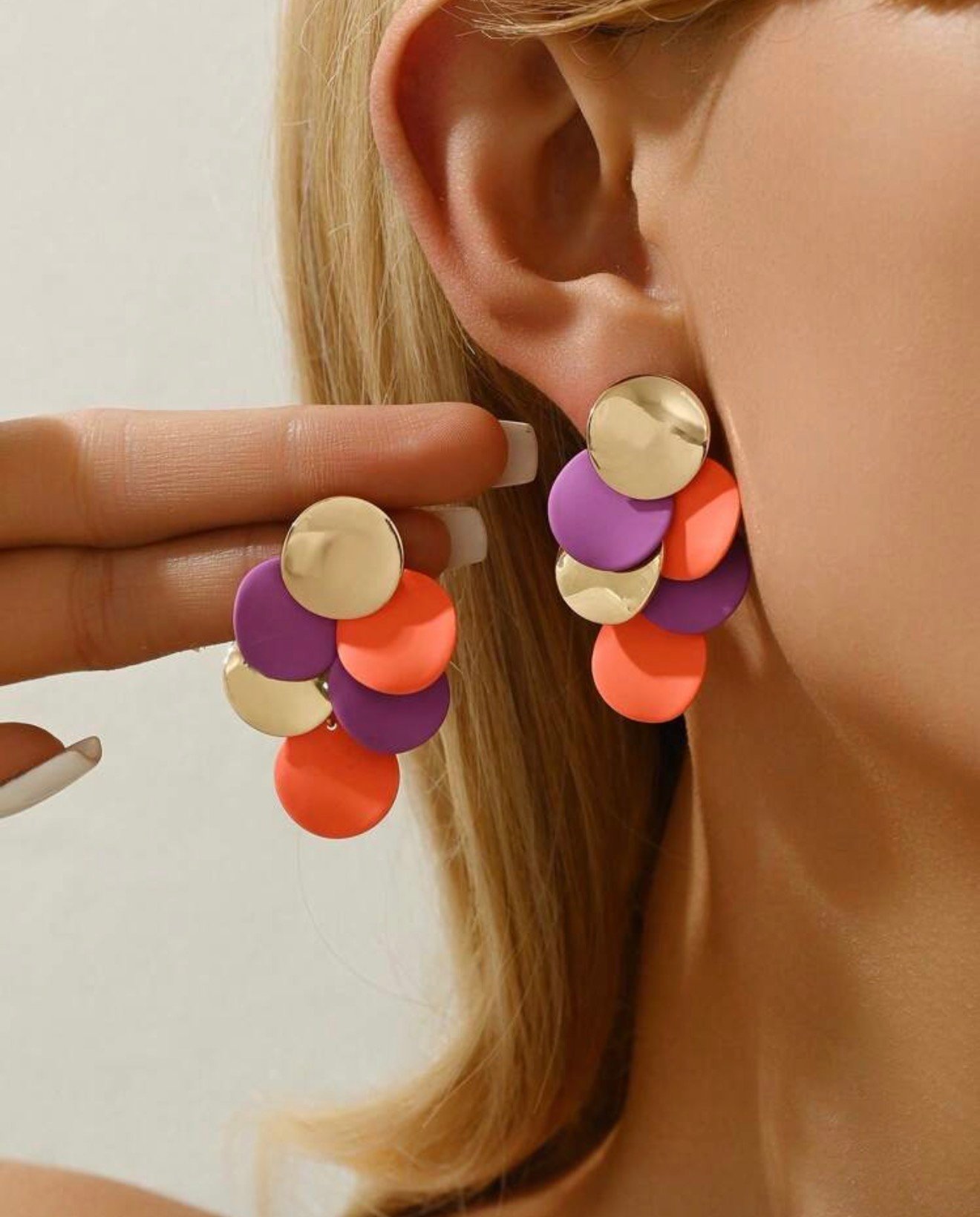 2 pièces Boucles d'oreilles artisanales minimalistes