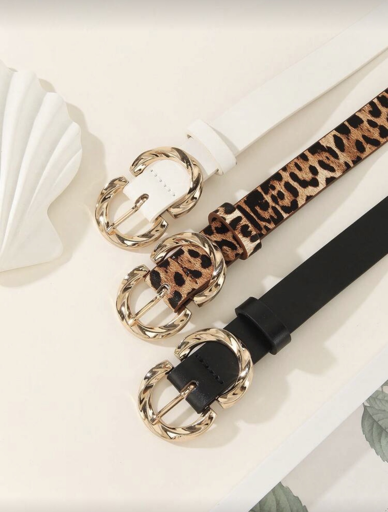 3 pièces Ceinture réglable à double couche